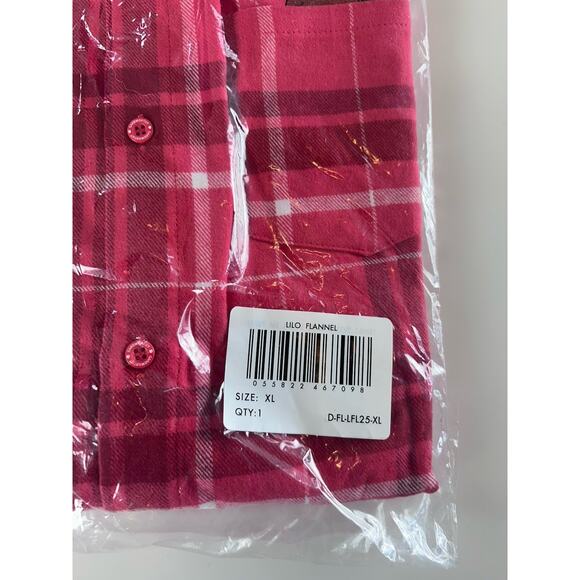 NWT Cakeworthy Disney Lilo Embroidered Red Plaid Flannel Sz XL Pudge Graffiti - Picture 3 of 12
